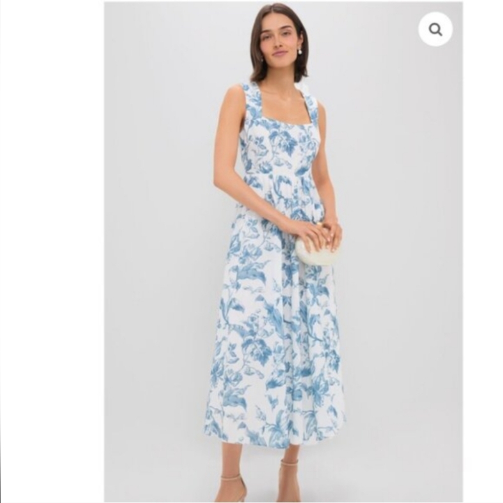 HYACINTH HOUSE/TUCKERNUT Dusty Blue Floral Maizie Maxi Dress Size XL - NWT